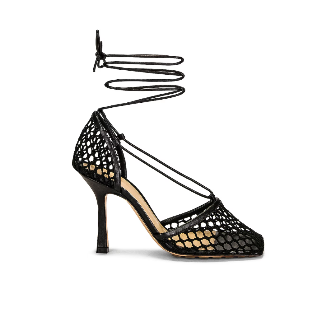 BRIELLE Fishnet Heels